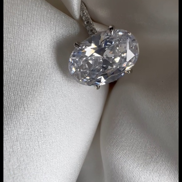 92.5 Sterling Silver Cz ring Live show listing - Picture 5 of 7